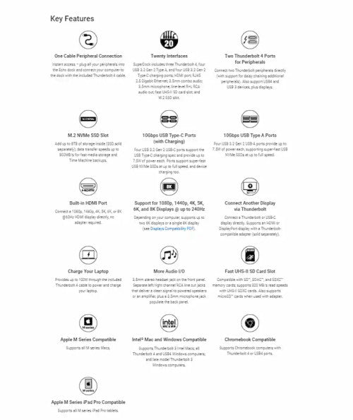 Sonnet Echo 20 Thunderbolt 4 SuperDock with NVME SSD installed Sonnet Echo 20 Thunderbolt 4 SuperDock with NVME SSD installed